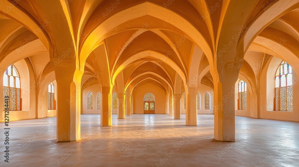 Golden Hour in the Grand Hall: Architectural Marvel Golden Hour in the Grand Hall: Architectural Marvel