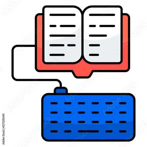 A beautiful design icon of digital book