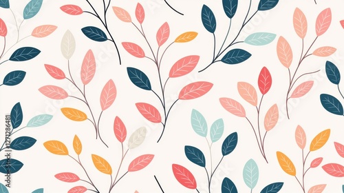 Background pattern leaf concept. Whimsical Leafy Vines with Vibrant Botanical Pattern for Nature Inspired Design