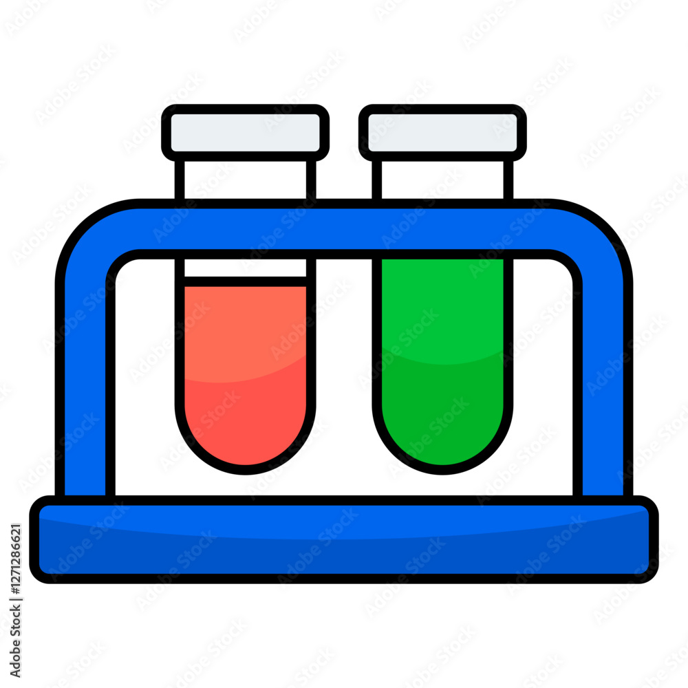 An icon design of test tubes An icon design of test tubes