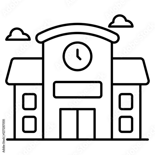 Modern design icon of school