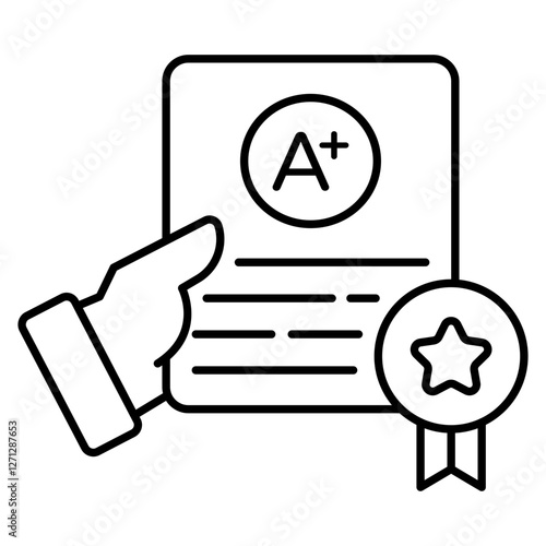 Premium design icon of grade sheet