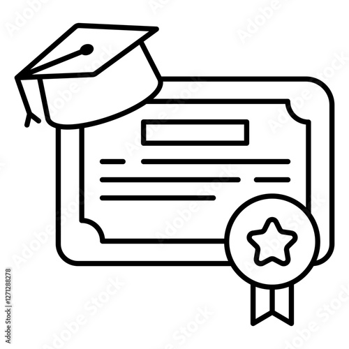 A trendy design icon of certificate