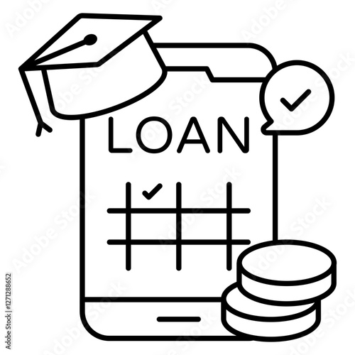 Perfect design icon of education loan