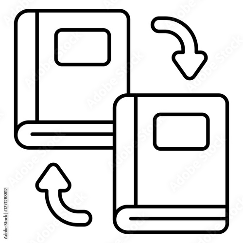 Premium design icon of book exchange