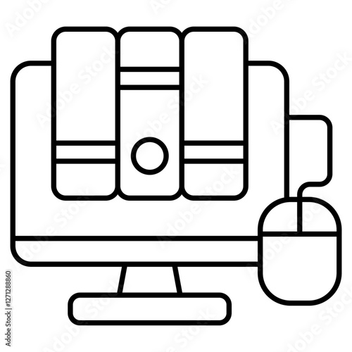 Perfect design icon of digital library