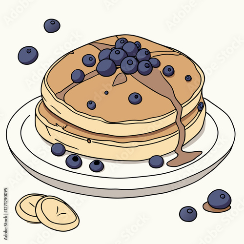 pancakes with blueberries