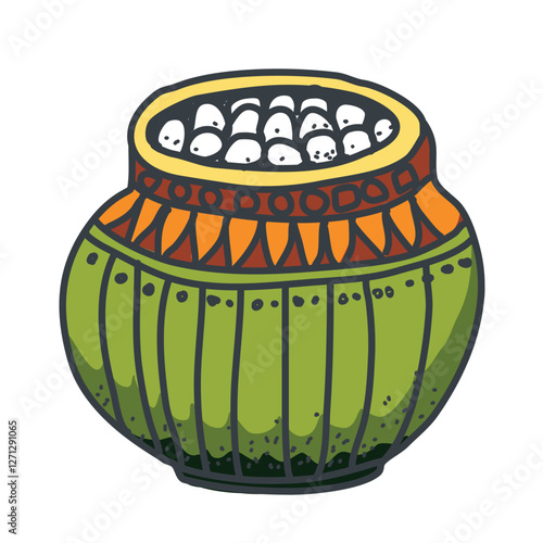 Bright and delicious Thai food: pad thai, tom yum, som tam, mango with rice. Authentic presentation, fresh herbs, spices, atmosphere of a street market or traditional restaurant. vector