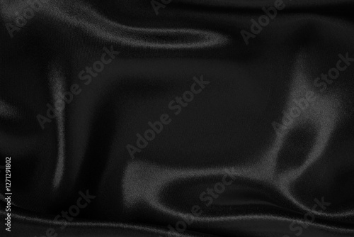 Wallpaper Mural Black grey fabric texture background, detail of silk or linen pattern. Torontodigital.ca