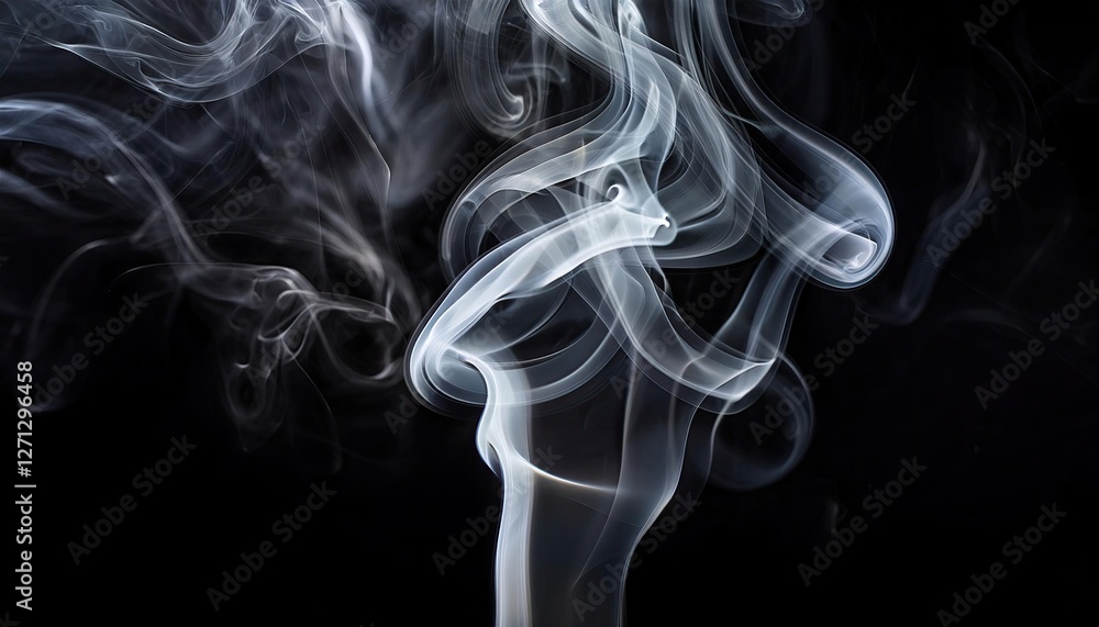 Obraz premium Smoke on black background