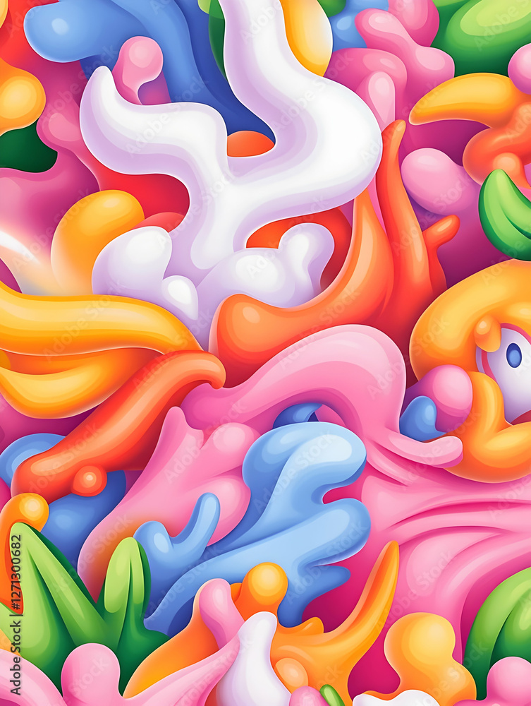 Abstract colorful swirls, vibrant background, playful design, ideal for decoration Abstract colorful swirls, vibrant background, playful design, ideal for decoration