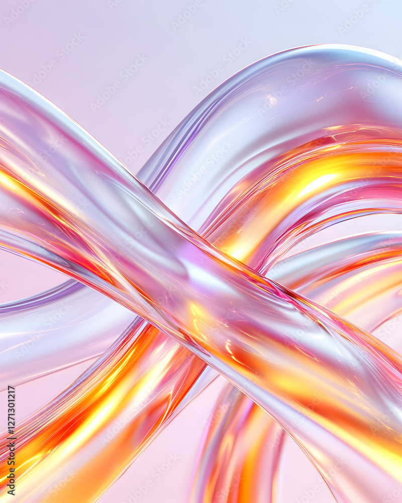 Abstract iridescent swirls, flowing light, pastel background, digital art, website design Abstract iridescent swirls, flowing light, pastel background, digital art, website design