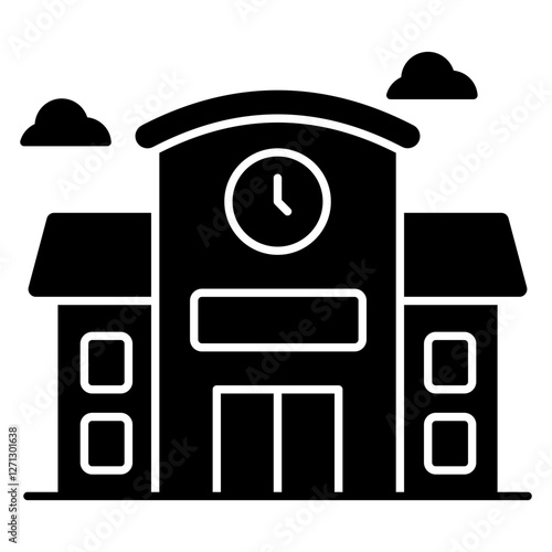 Modern design icon of school