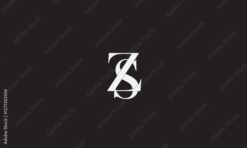 ZS, SZ , Z , S , Abstract Letters Logo Monogram ZS, SZ , Z , S , Abstract Letters Logo Monogram