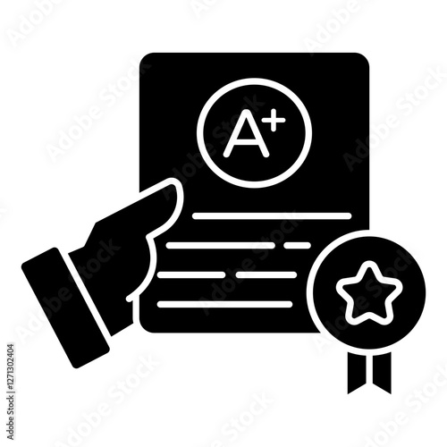 Premium design icon of grade sheet
