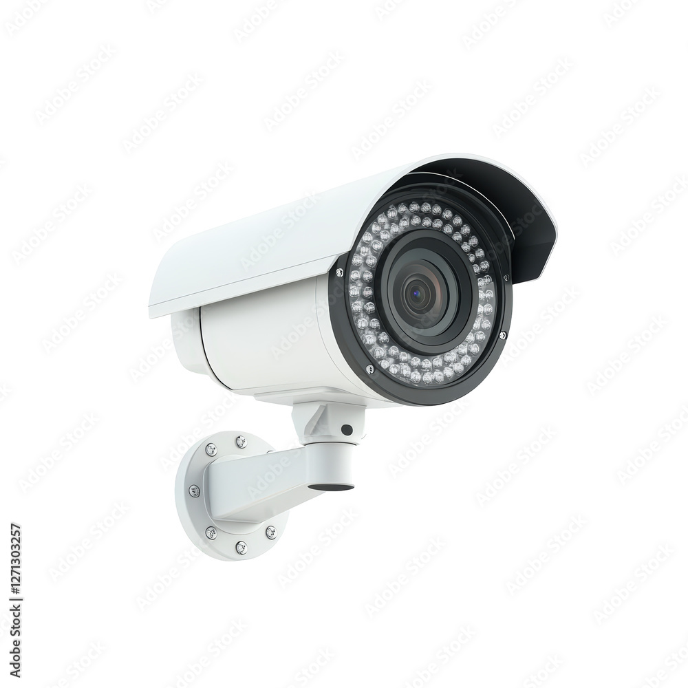 Isolated Professional CCTV Security Camera with Infrared LEDs Isolated Professional CCTV Security Camera with Infrared LEDs