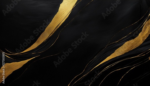 金と黒の和風な背景素材