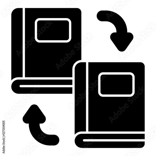 Premium design icon of book exchange