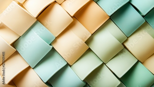 Wallpaper Mural Pastel Ceramic Tile Pattern in Diamond Shape Creating Vintage Mosaic Wall Torontodigital.ca