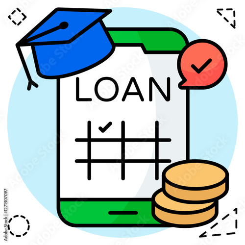 Perfect design icon of education loan