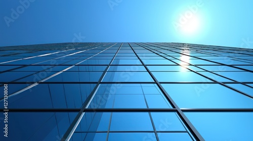 Wallpaper Mural Reaching for the Sun: A Modern Glass Skyscraper Torontodigital.ca