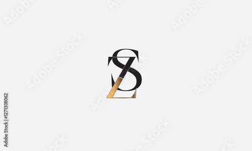 ZS, SZ , Z , S , Abstract Letters Logo Monogram