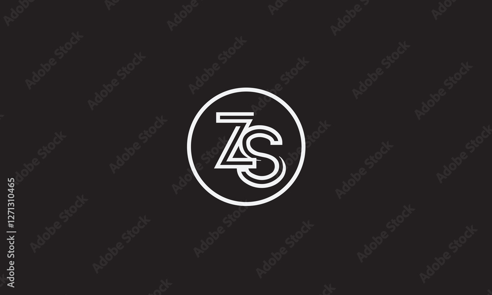 ZS, SZ , Z , S , Abstract Letters Logo Monogram ZS, SZ , Z , S , Abstract Letters Logo Monogram