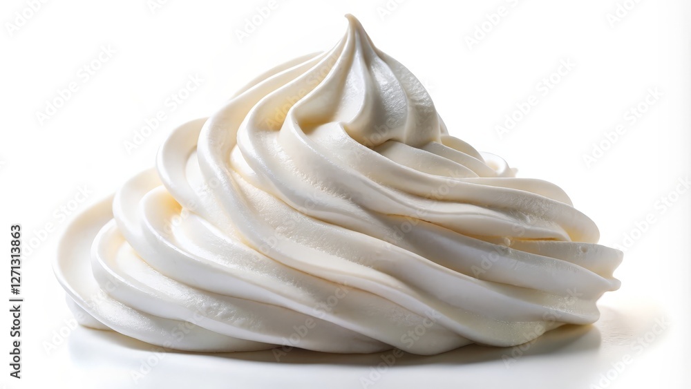 Whipped Cream on White Background Whipped Cream on White Background