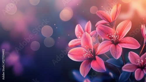 blur background with flowers