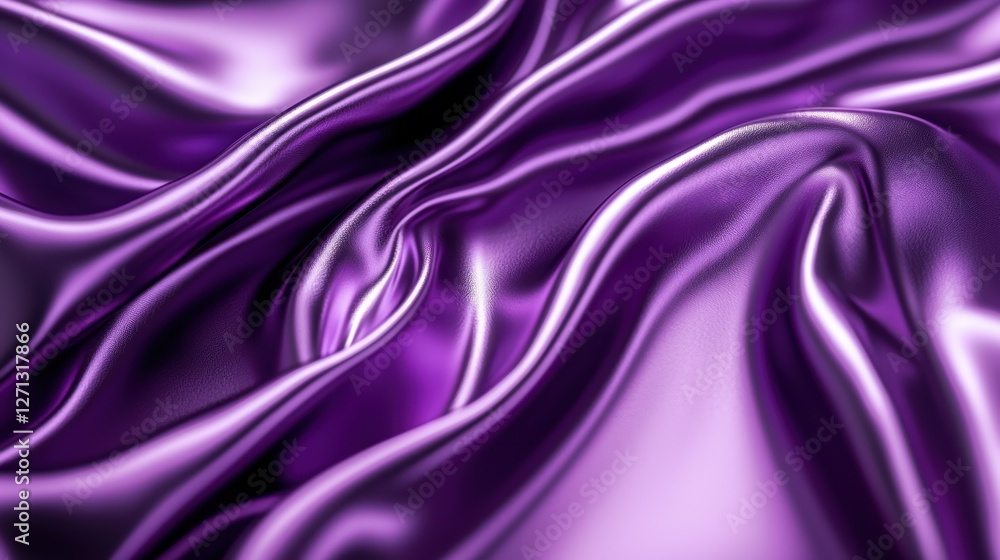 Obraz premium Luxurious Purple Silk Drapery: A Textured Abstract