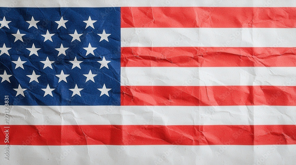 Fototapeta premium A piece of paper with a flag placed on top representing a national symbol or message