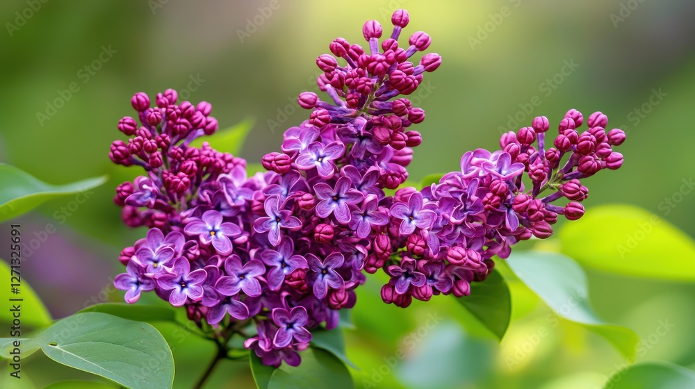Vibrant Purple Lilac Blossoms in Spring Vibrant Purple Lilac Blossoms in Spring