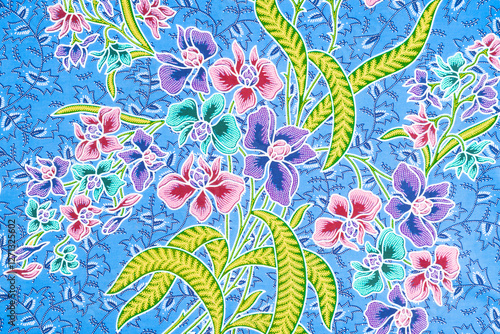 Traditional batik sarong pattern background