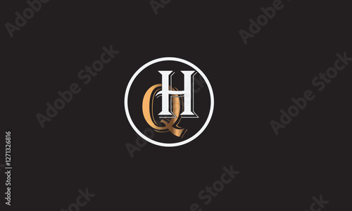 QH, HQ , Q , H , Abstract Letters Logo Monogram	