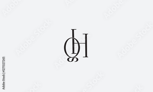 QH, HQ , Q , H , Abstract Letters Logo Monogram	