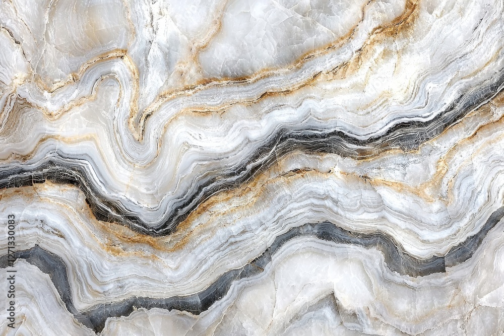 Magnificent abstract marble texture featuring delicate waves in white, grey, and gold tones, ideal as an elegant background for luxury designs and creative projects. Magnificent abstract marble texture featuring delicate waves in white, grey, and gold tones, ideal as an elegant background for luxury designs and creative projects.