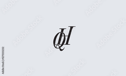 QH, HQ , Q , H , Abstract Letters Logo Monogram