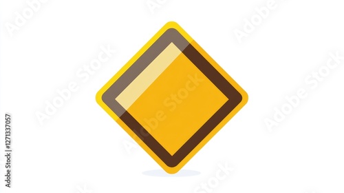 Free Download Blank Yellow Diamond Shaped Road Sign - GFXLoad