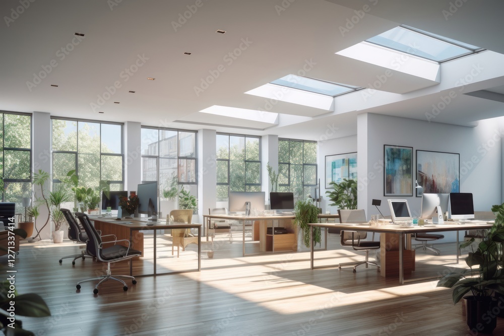 Fototapeta premium Office interior design architecture electronics.