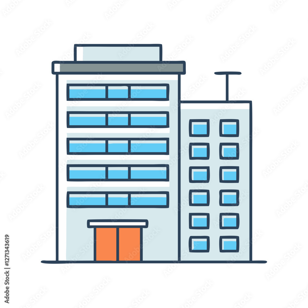 office building icon, office building vector illustration-simple illustration of office building, perfect for office building logos and icons office building icon, office building vector illustration-simple illustration of office building, perfect for office building logos and icons