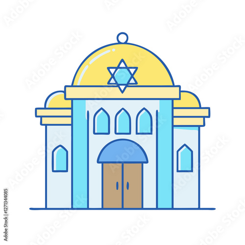 synagogue icon, synagogue vector illustration-simple illustration of synagogue, perfect for synagogue logos and icons