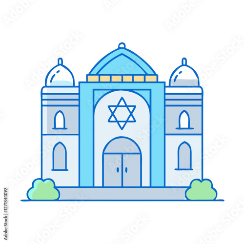 synagogue icon, synagogue vector illustration-simple illustration of synagogue, perfect for synagogue logos and icons