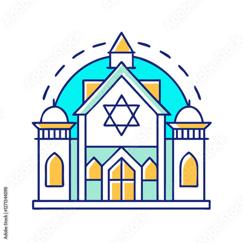 synagogue icon, synagogue vector illustration-simple illustration of synagogue, perfect for synagogue logos and icons