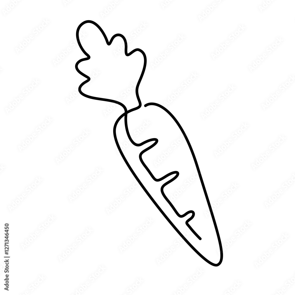 line art carrot