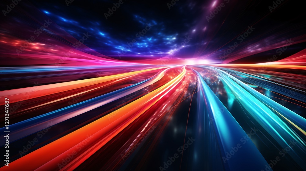 Abstract representation of high-speed digital connectivity Abstract representation of high-speed digital connectivity