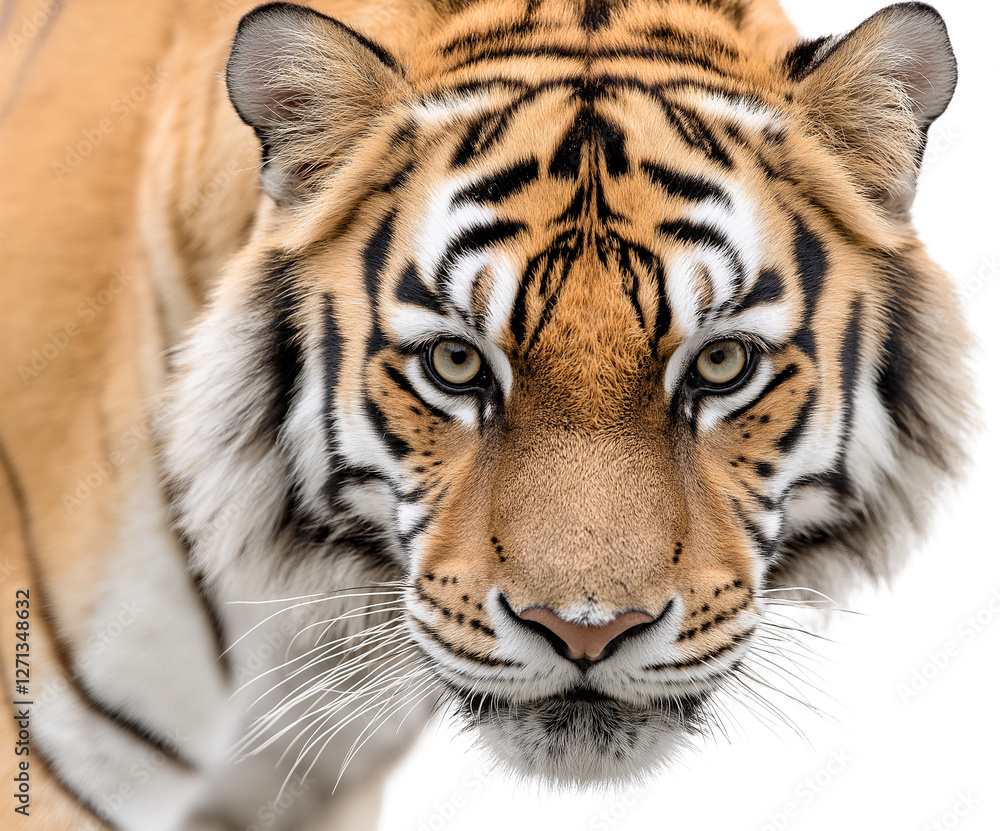 A pair of majestic tigers with bold black stripes and golden-orange fur move gracefully, showcasing their power and intensity. A pair of majestic tigers with bold black stripes and golden-orange fur move gracefully, showcasing their power and intensity.