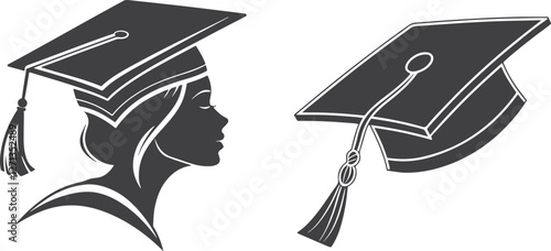 graduation cap and diploma