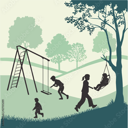 children playing in the park