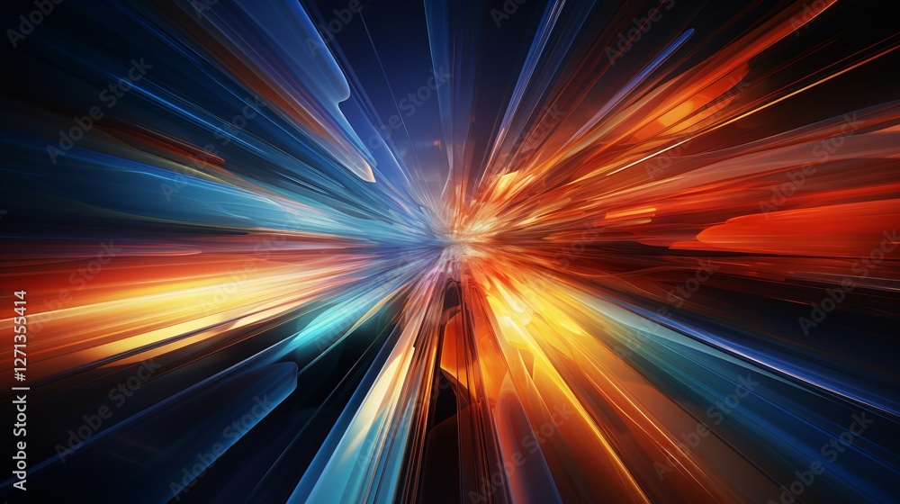Obraz premium Abstract photography highlighting digital technology and speed