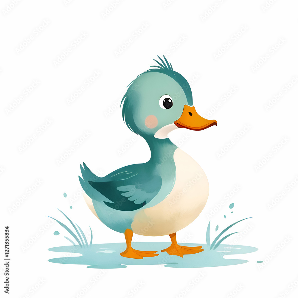 duck on white illustration duck on white illustration